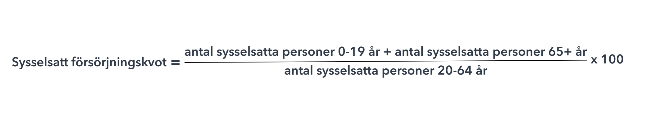 Sysselsatt försörjningskvot